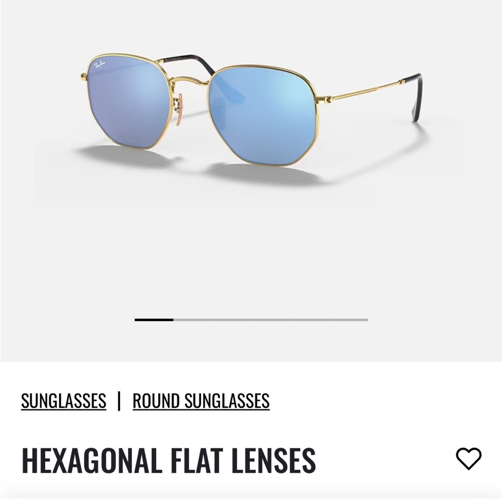 Ray ban hexagonal blue mirror sunglasses